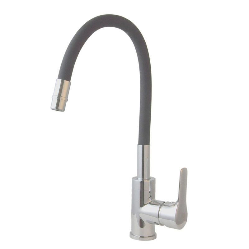 Robinet mélangeur avec bec flexible - gris Robinet mélangeur avec bec flexible - gris
