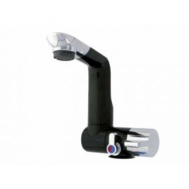 Robinet mitigeur rabattable en plastique chromé - trou d'installation 28mm