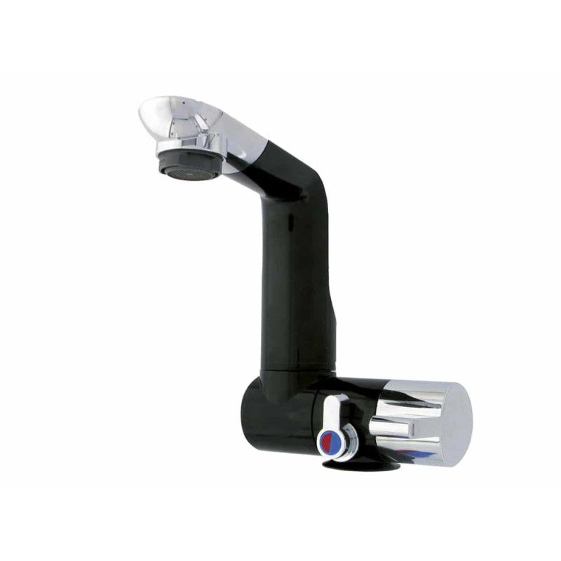 Robinet mitigeur rabattable en plastique chromé - trou d'installation 28mm Robinet mitigeur rabattable en plastique chromé - trou d'installation 28mm