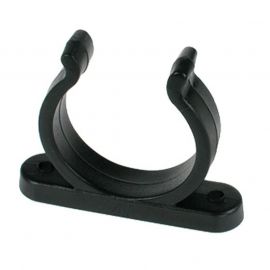 Clips plastique pour tube - noir - Ø 25 mm - Boite de 10