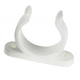 Clips plastique pour tube - blanc - Ø 20 mm - Boite de 10