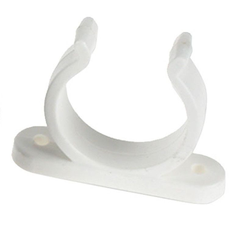 Clips plastique pour tube - blanc - Ø 45 mm - Boite de 10 Clips plastique pour tube - blanc - Ø 45 mm - Boite de 10