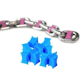 Marqueur de chaine - 8 mm - bleu - Blister de 10
