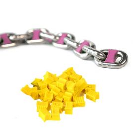 Marqueur de chaine - 12 mm - jaune - Blister de 8
