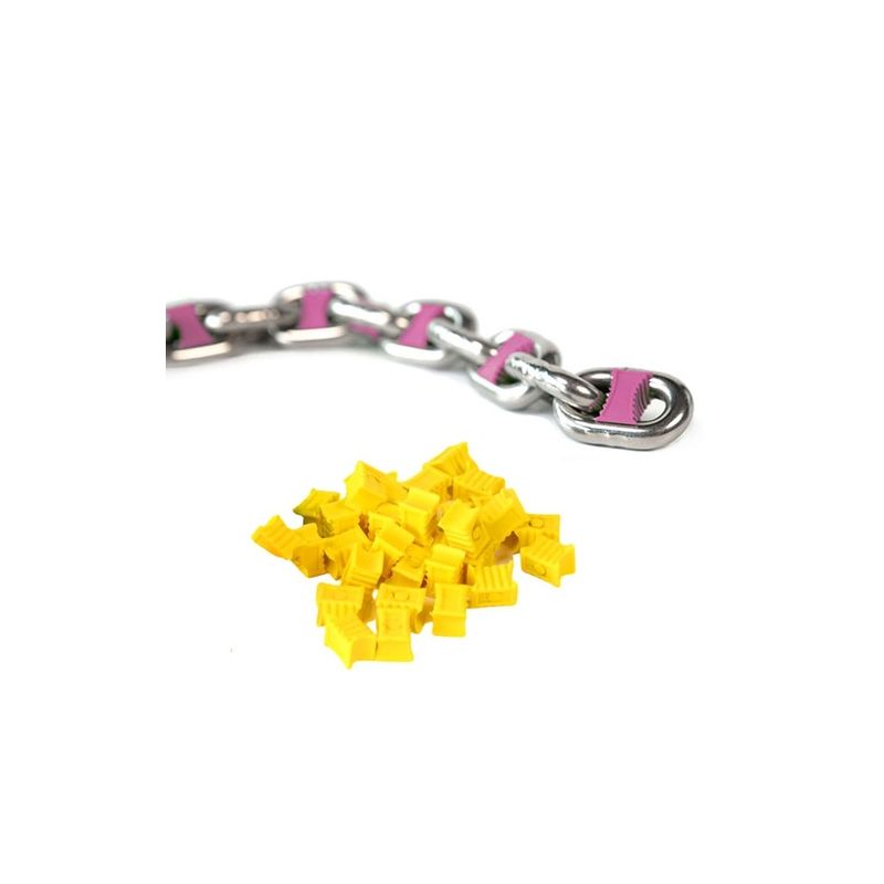 Marqueur de chaine - 12 mm - jaune - Blister de 8 Marqueur de chaine - 12 mm - jaune - Blister de 8