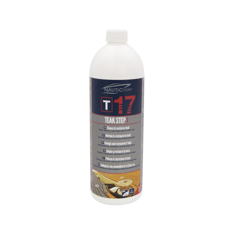 NAUTIC CLEAN 17 Nettoyant teck Step 1 - flacon 1 L NAUTIC CLEAN 17 Nettoyant teck Step 1 - flacon 1 L