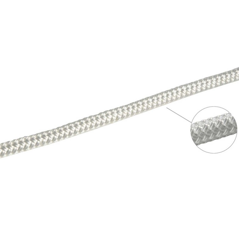 Cordage polyester tressé - ø5 mm - Blanc Cordage polyester tressé - ø5 mm - Blanc