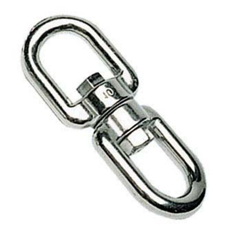 Emerillon - inox - double oeil - 4 mm Emerillon - inox - double oeil - 4 mm