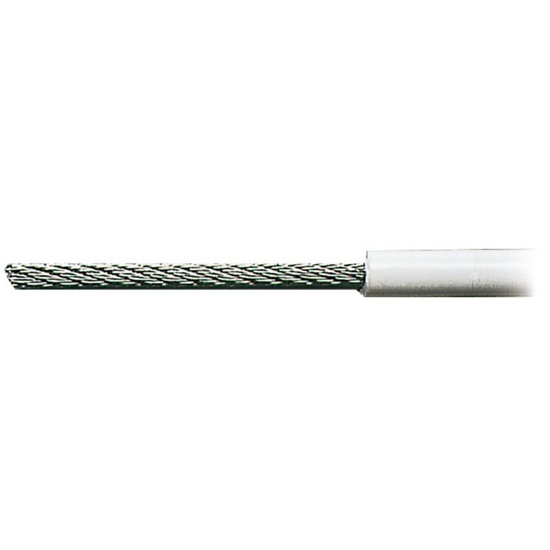 Câble 49 fils - inox + PVC - ø3 mm