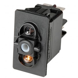 Interrupteur à bascule MON-OFF-MON LED rouge - 24V
