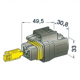 Connecteur mâle 2 pôles