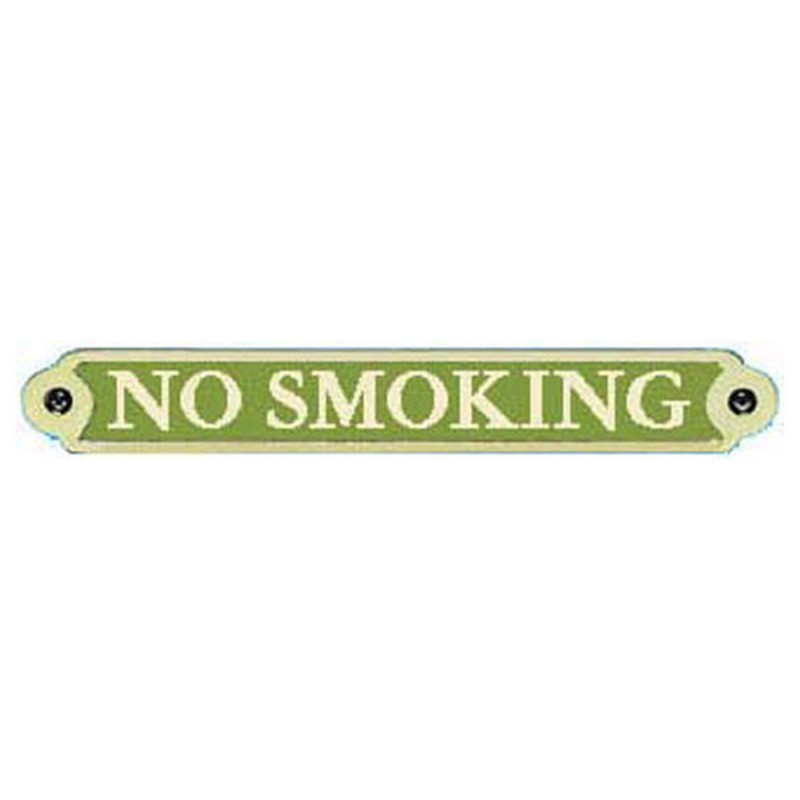 Plaque bronze ''No Smoking''