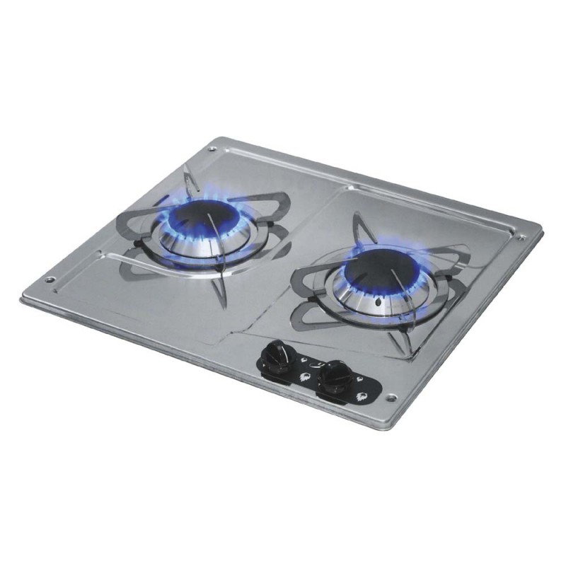 Plan cuisson à gaz 2 feux droits- Burny Cristal PV1357 - CAN - Plaque de  cuisson